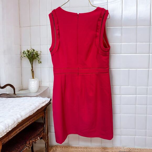 Talbots Red Sleeveless Dress Size 10 - Picture 3 of 6